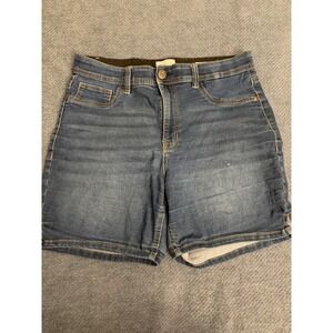 Angels Forever Young Everluxe Sculpt Denim Shorts Blue Size 12/31 Medium Wash